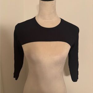 Laundry By Shelli Segal Black Crop Top